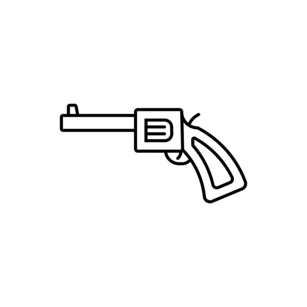 Revolver Linear Icon Editable Stroke — ストックベクタ