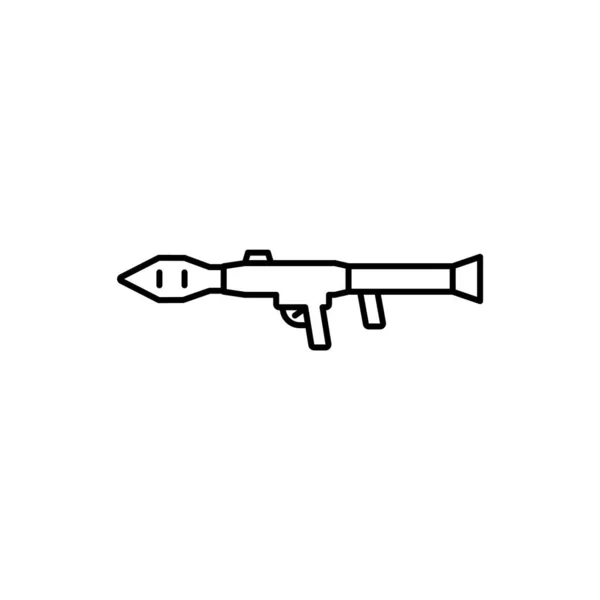 Rocket Launcher Line Vector Icon Editable Stroke - Stok Vektor