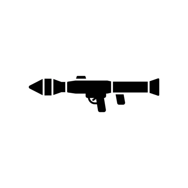Rocket Launcher Black Icon Vector Illustration - Stok Vektor