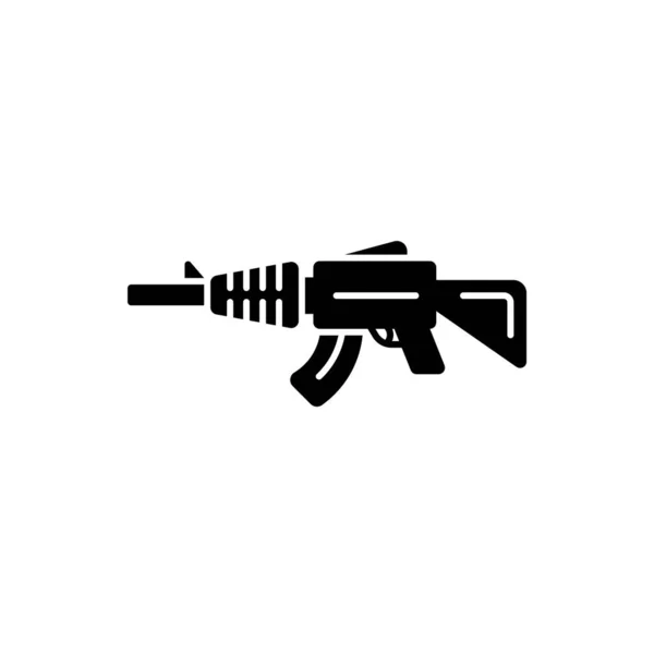 Army Carbine Black Icon Vector Illustration — ストックベクタ