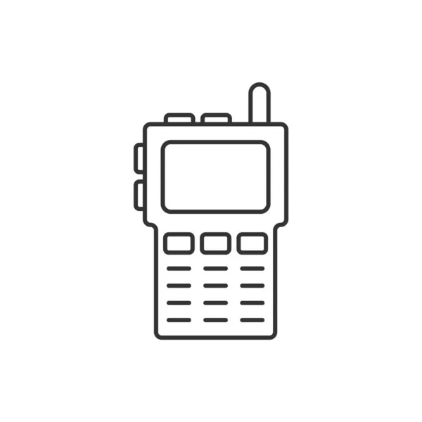 Walkie Talkie Line Icon Editable Stroke — Stockvector