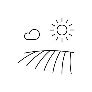 Field linear icon. Editable stroke