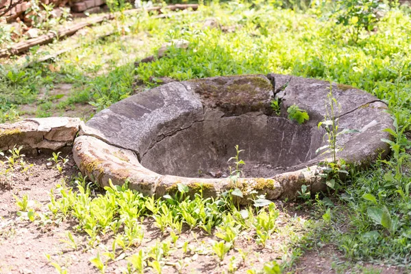 Ruines Ancien Jardin Hiver Vieux Pot Fleurs Fissuré Dans Les — Photo