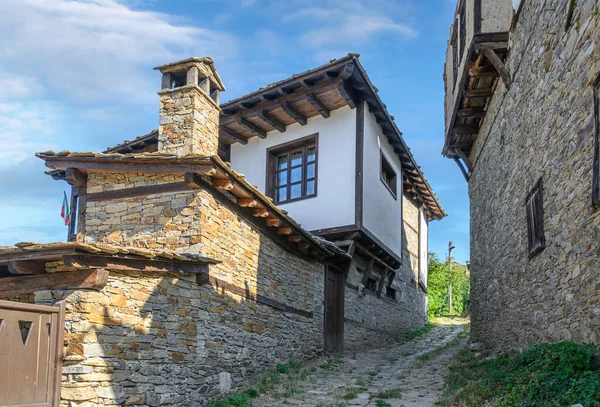 Vesnice Leshten Autentickými Domy Devatenáctého Století Blagoevgrad Region Bulharsko — Stock fotografie