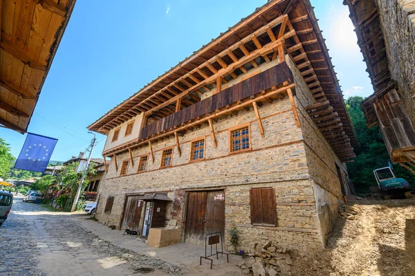 Village Kovachevitsa Authentic Nineteenth Century Houses Blagoevgrad Region Bulgaria — Stock Photo, Image