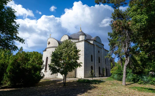 Igreja Uzundzhovo Assunção Mãe Deus Maior Igreja Rural Bulgária Mesquita — Fotografia de Stock