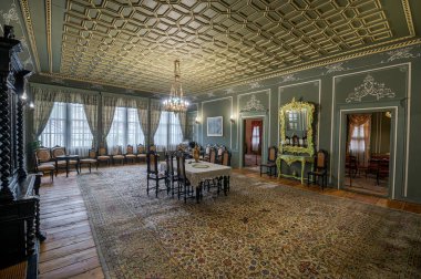 Filibe, Bulgaristan. Eski Hindliyan evinin içi. Bulgar tüccarın geleneksel evi