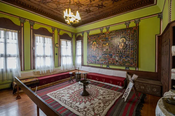 Plovdiv Bulgária Regionális Néprajzi Múzeum Belseje Óvárosban Kuyumdzhiouglu Ház — Stock Fotó