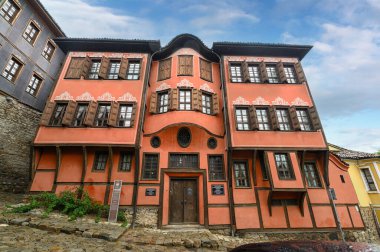 Filibe, Bulgaristan. Eski şehir Filibe 'deki Tarih Müzesi. Eski geleneksel Bulgar evi