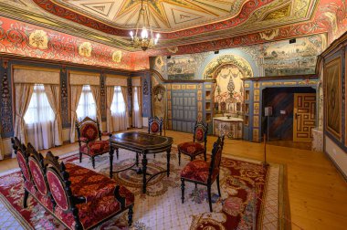 Filibe, Bulgaristan. Eski Klianty evinin içi. Bulgar tüccarın geleneksel evi