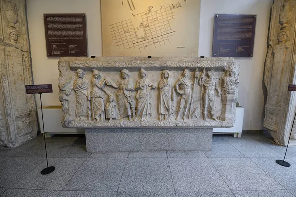 Plovdiv Bulgarien Gamla Sarkofag Det Arkeologiska Museet Plovdiv — Stockfoto