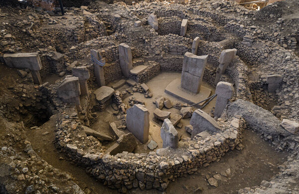 GobekliTepe in Sanliurfa, Turkey. The Ancient Site of Gobekli Tepe is The Oldest Temple of the World. UNESCO World Heritage site.