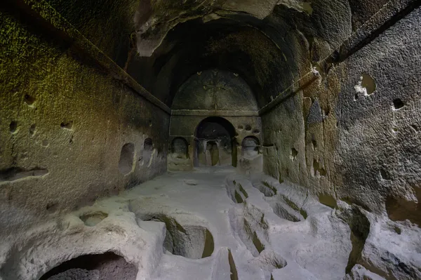 Monasterio Gumusler Ciudad Cueva Subterránea Nigde Turquía Patrimonio Humanidad Unesco —  Fotos de Stock