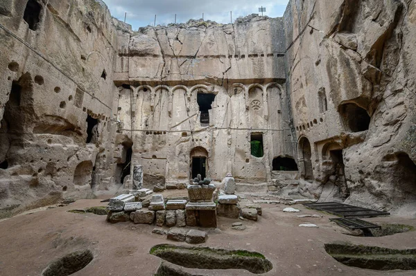 Mosteiro Gumusler Cidade Subterrânea Caverna Nigde Turquia Património Mundial Unesco — Fotografia de Stock