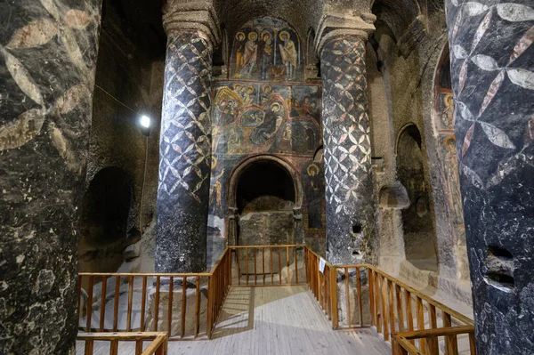 Mosteiro Gumusler Cidade Subterrânea Caverna Nigde Turquia Património Mundial Unesco — Fotografia de Stock