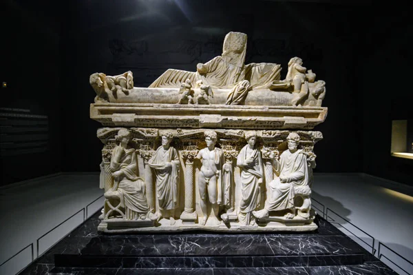 Antakya Hatay Region Turkey Ancient Sarcophagus Exhibited Antakya Archaeology Museum — Stock Photo, Image