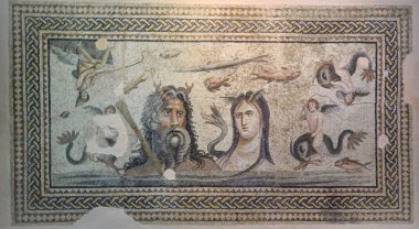 Gaziantep, Türkiye. Zeugma Mozaik Müzesi, dünyanın en büyük mozaik koleksiyonlarından biri. Zeugma antik kenti MÖ 300de Büyük İskender tarafından kurulmuştur.