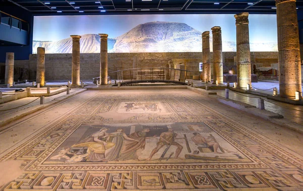 Gaziantep, Türkiye. Zeugma Mozaik Müzesi, dünyanın en büyük mozaik koleksiyonlarından biri. Zeugma antik kenti MÖ 300de Büyük İskender tarafından kurulmuştur.