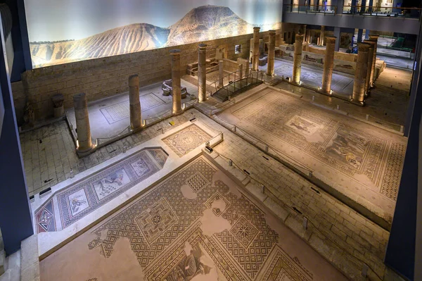 土耳其Gaziantep Zeugma Mosaic博物馆 世界上最大的马赛克藏品之一 古城Zeugma据说是亚历山大大帝在公元前300年建立的 — 图库照片