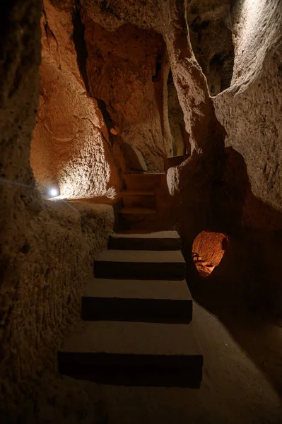 Kaymakli Ancient Multi Level Underground Cave City Cappadocia Turkey — Stock Photo, Image