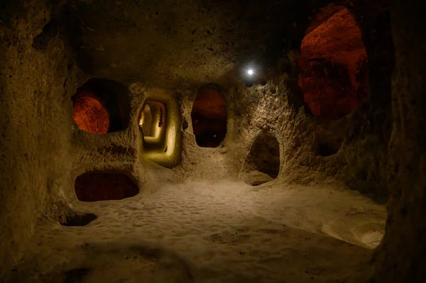 Kaymakli Turkije Een Oude Multi Level Ondergrondse Grotstad Cappadocië Turkije — Stockfoto