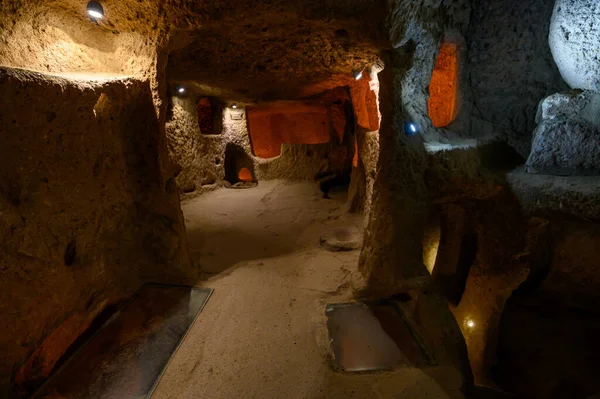 Kaymakli Turkey Aancient Multi Level Underground Cave City Cappadocia Turkey — Stock Photo, Image