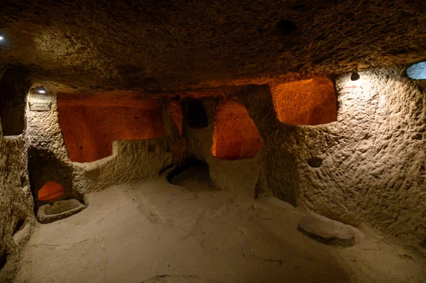 Kaymakli Turkey Aancient Multi Level Underground Cave City Cappadocia Turkey — Stock Photo, Image
