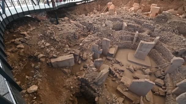 Gobeklitepe Sanliurfa Turkije Oude Plaats Van Gobekli Tepe Oudste Tempel — Stockvideo