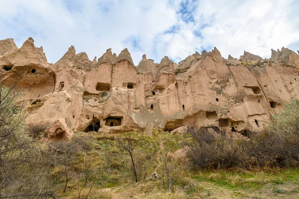 Zelve Valley Στο Goreme Καππαδοκία Τουρκία Σχηματισμοί Σπηλαίων Και Βράχων — Φωτογραφία Αρχείου