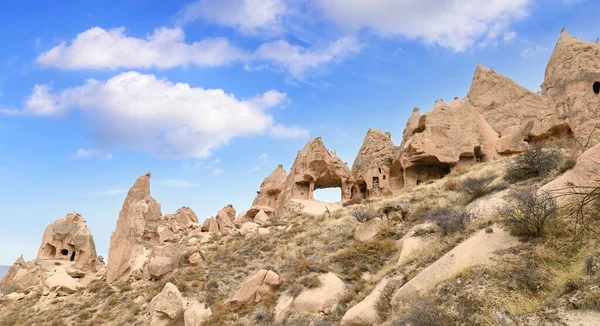 Valle Zelve Goreme Capadocia Turquía Cuevas Formaciones Rocosas — Foto de Stock