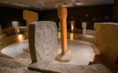Sanliurfa, Turkey. Interior and artefacts of the archaeological museum in Sanliurfa
