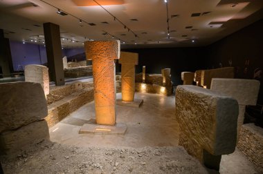Sanliurfa, Turkey. Interior and artefacts of the archaeological museum in Sanliurfa