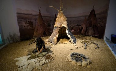 Sanliurfa, Turkey. Interior and artefacts of the archaeological museum in Sanliurfa