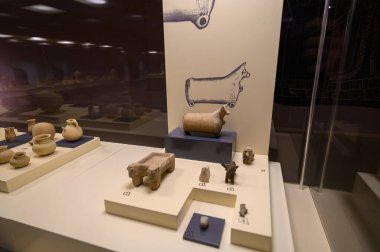 Sanliurfa, Turkey. Interior and artefacts of the archaeological museum in Sanliurfa