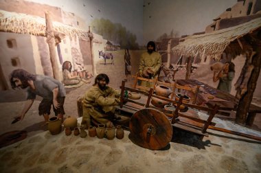 Sanliurfa, Turkey. Interior and artefacts of the archaeological museum in Sanliurfa