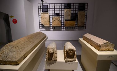 Sanliurfa, Turkey. Interior and artefacts of the archaeological museum in Sanliurfa