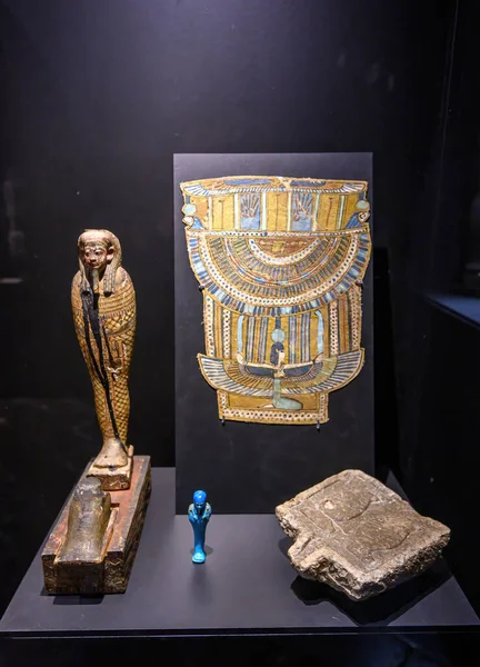 Barcelona Spanyolország Műtárgyak Ókori Egyiptomi Kultúra Múzeumában — Stock Fotó