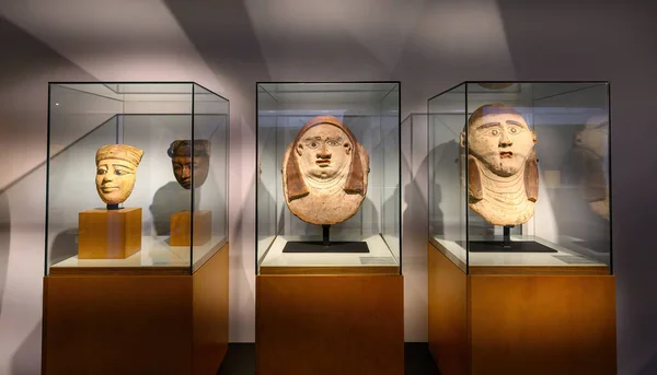 Artefatti Nel Museo Della Cultura Dell Antico Egitto Barcellona Spagna — Foto Stock