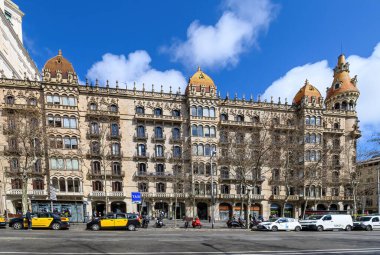 Barselona, İspanya. Antoni Rocamora davası, Passeig de Gracia 'daki bina. Bassegoda kardeşler tarafından yapıldı.