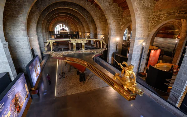 Barcelona Spanien Königliches Galeerenschiff Schifffahrtsmuseum Gebaut Den Drassanes Reials Jahr — Stockfoto