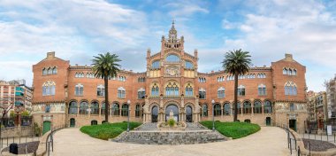 Barcelona, Spain. Hospital de la Santa Creu i Sant Pau complex, the world's largest Art Nouveau Site in Barcelona clipart