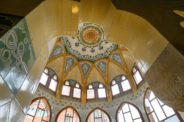 Barselona, İspanya. Santa Creu i Sant Pau Hastanesi, Barcelona 'daki en büyük Art Nouveau Sitesi.