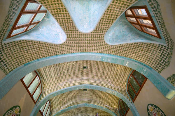 Barselona, İspanya. Santa Creu i Sant Pau Hastanesi, Barcelona 'daki en büyük Art Nouveau Sitesi.