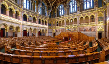 Budapeşte, Hunagary. Macar Parlamentosu binasının içi