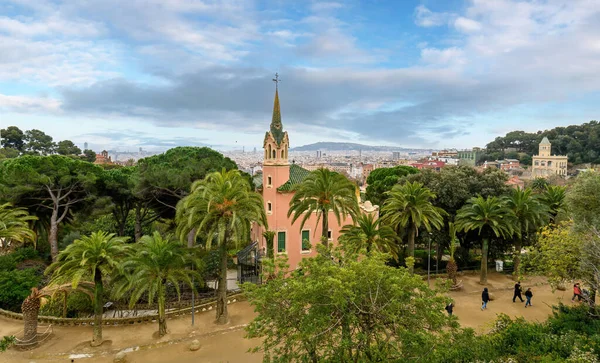 Park Guell Navrhl Antoniho Gaudího Barceloně Španělsko — Stock fotografie