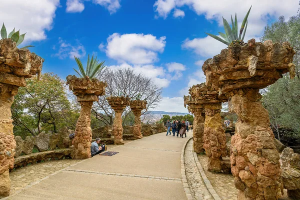 Park Guell Entworfen Von Antoni Gaudi Barcelona Spanien — Stockfoto