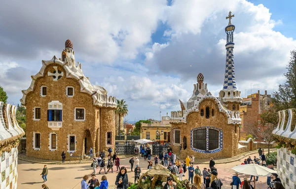 Park Guell Ontworpen Door Antoni Gaudi Barcelona Spanje — Stockfoto