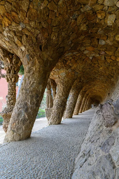 Antoni tarafından tasarlanan park guell gaudi Barcelona, İspanya.