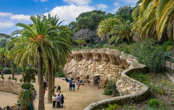 Antoni tarafından tasarlanan park guell gaudi Barcelona, İspanya.