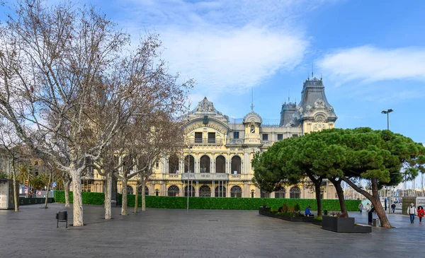 Barcelona España Edificio Autoridad Portuaria Almirante Autoridad Histórica Puerto Deportivo —  Fotos de Stock